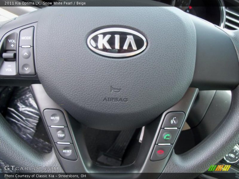 Snow White Pearl / Beige 2011 Kia Optima LX