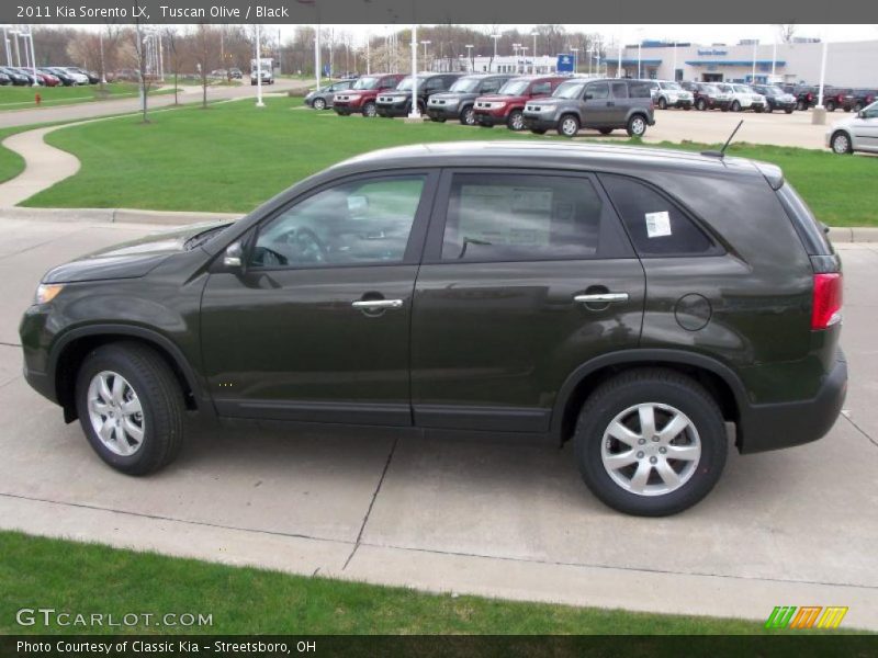 Tuscan Olive / Black 2011 Kia Sorento LX