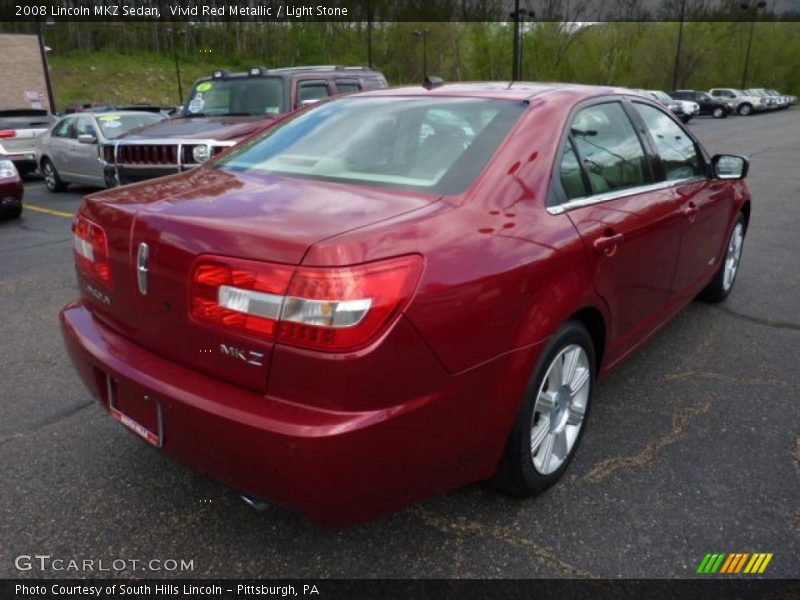 Vivid Red Metallic / Light Stone 2008 Lincoln MKZ Sedan
