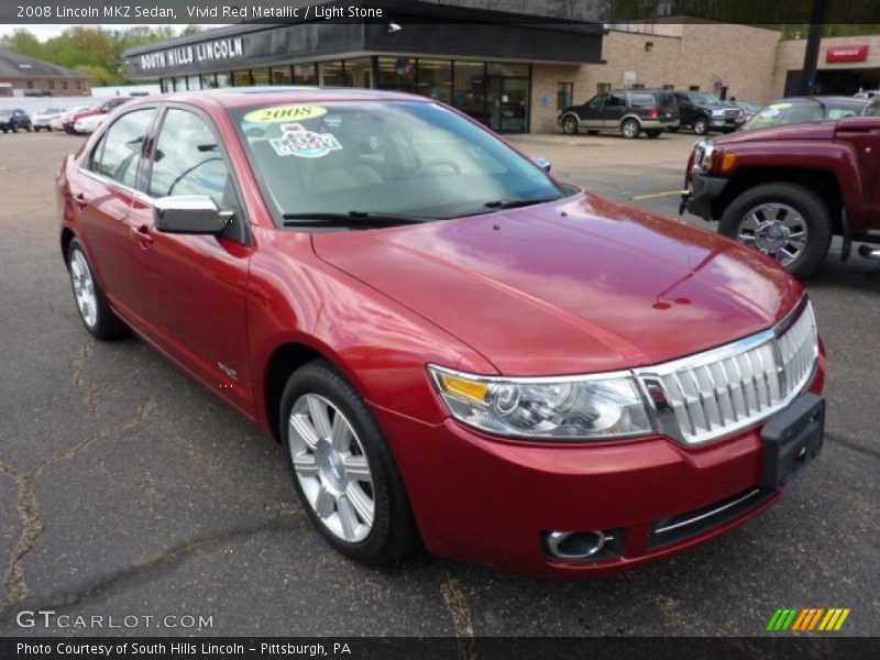 Vivid Red Metallic / Light Stone 2008 Lincoln MKZ Sedan