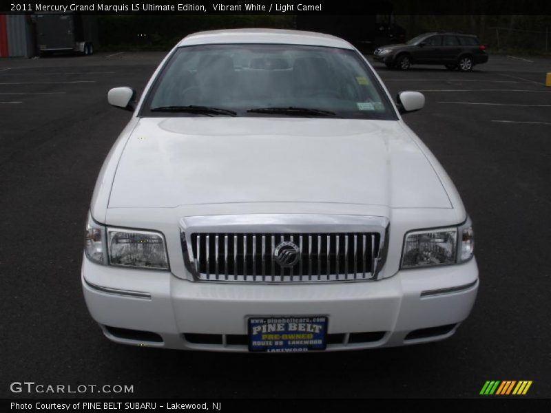 Vibrant White / Light Camel 2011 Mercury Grand Marquis LS Ultimate Edition