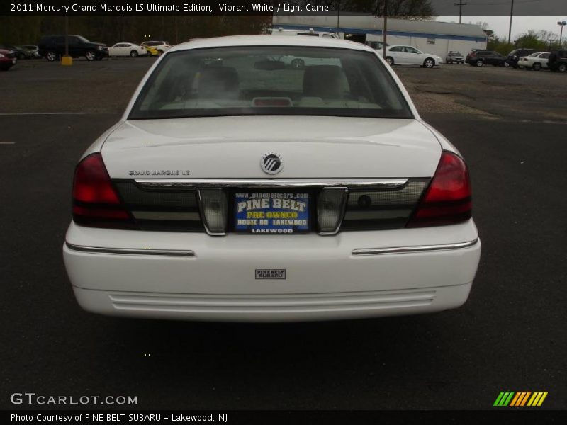 Vibrant White / Light Camel 2011 Mercury Grand Marquis LS Ultimate Edition