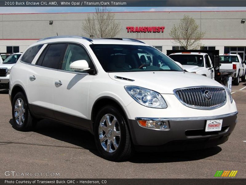 White Opal / Titanium/Dark Titanium 2010 Buick Enclave CXL AWD