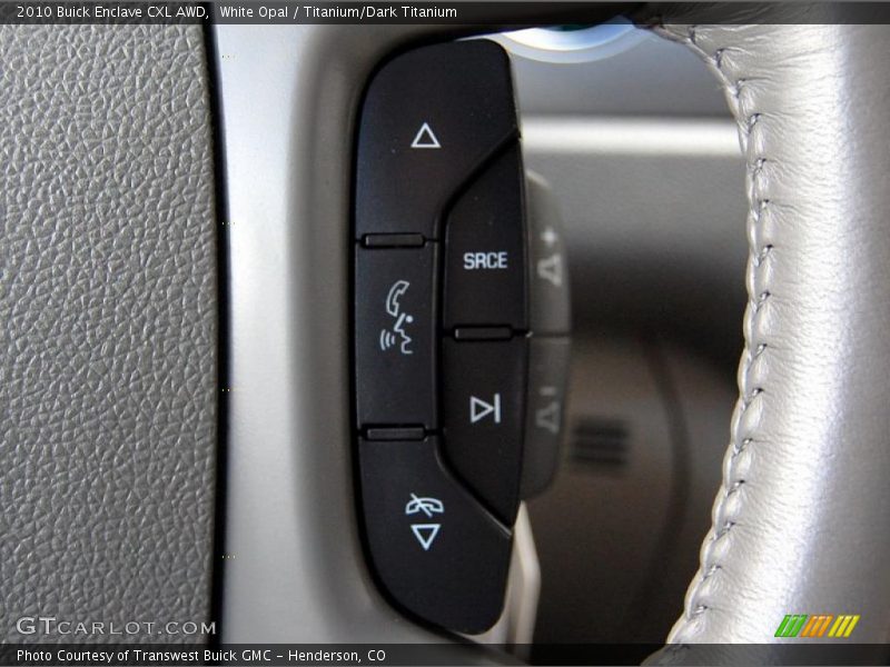 White Opal / Titanium/Dark Titanium 2010 Buick Enclave CXL AWD