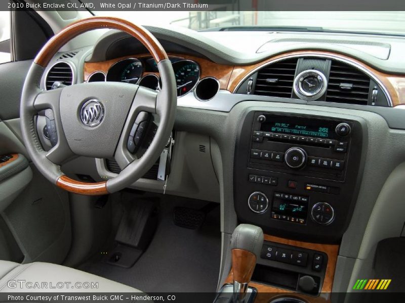 White Opal / Titanium/Dark Titanium 2010 Buick Enclave CXL AWD