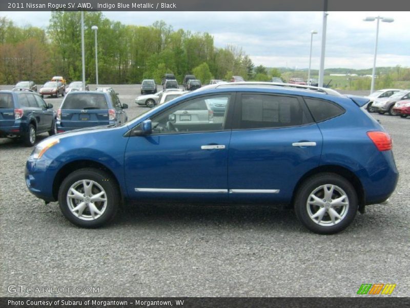 Indigo Blue Metallic / Black 2011 Nissan Rogue SV AWD