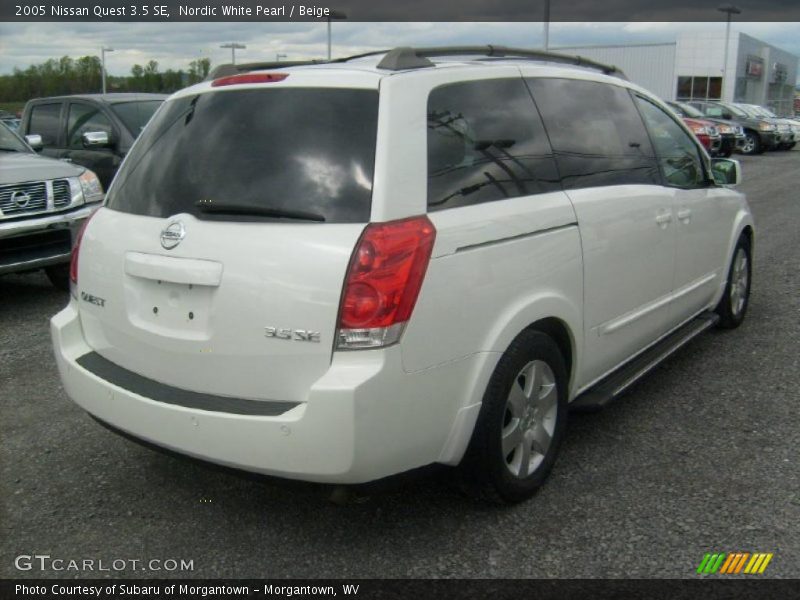 Nordic White Pearl / Beige 2005 Nissan Quest 3.5 SE