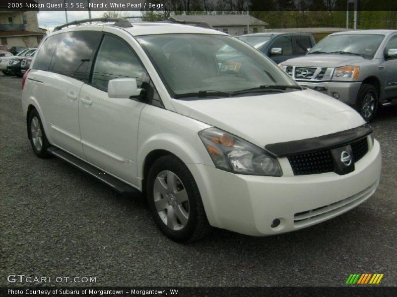 Nordic White Pearl / Beige 2005 Nissan Quest 3.5 SE