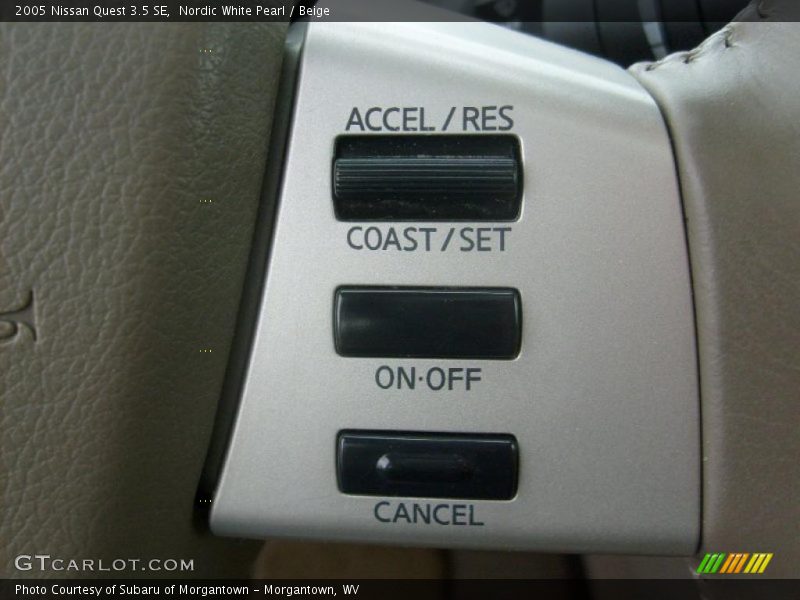 Nordic White Pearl / Beige 2005 Nissan Quest 3.5 SE