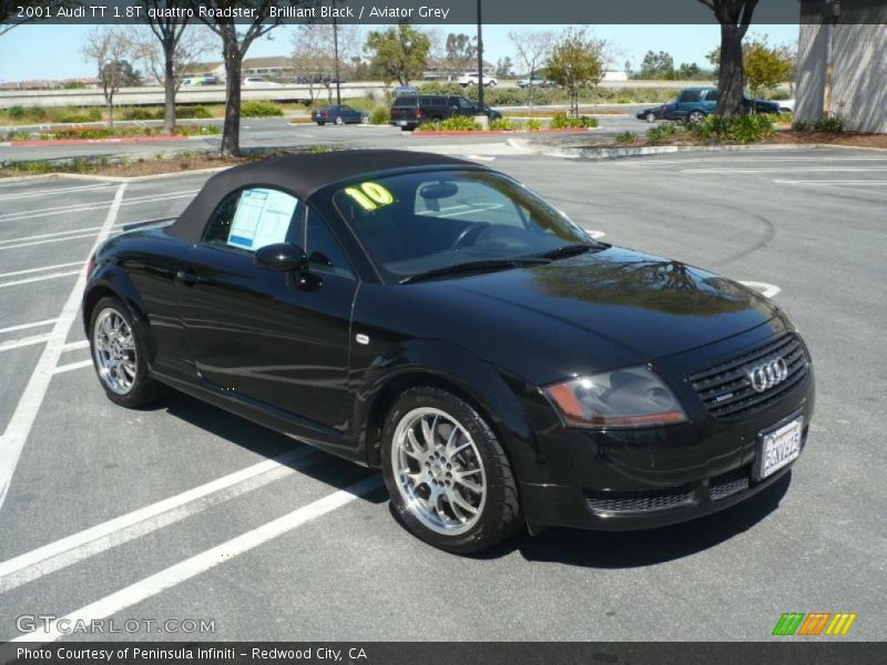 Brilliant Black / Aviator Grey 2001 Audi TT 1.8T quattro Roadster