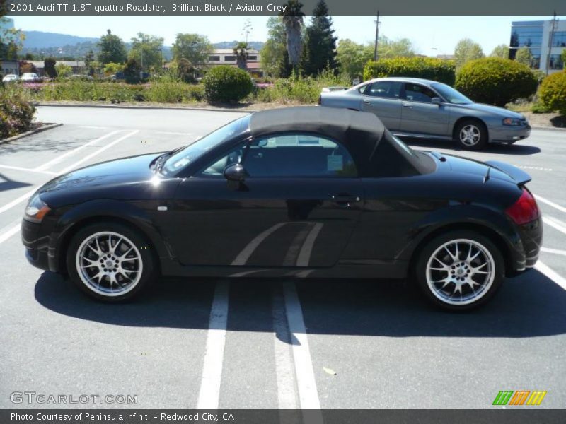 Brilliant Black / Aviator Grey 2001 Audi TT 1.8T quattro Roadster