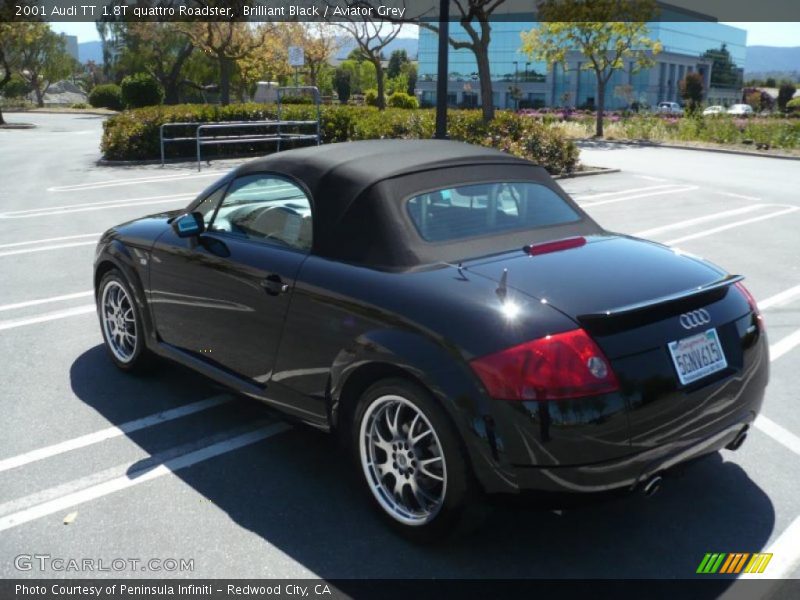 Brilliant Black / Aviator Grey 2001 Audi TT 1.8T quattro Roadster