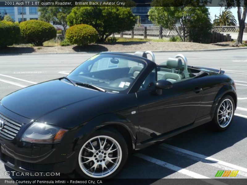 Brilliant Black / Aviator Grey 2001 Audi TT 1.8T quattro Roadster