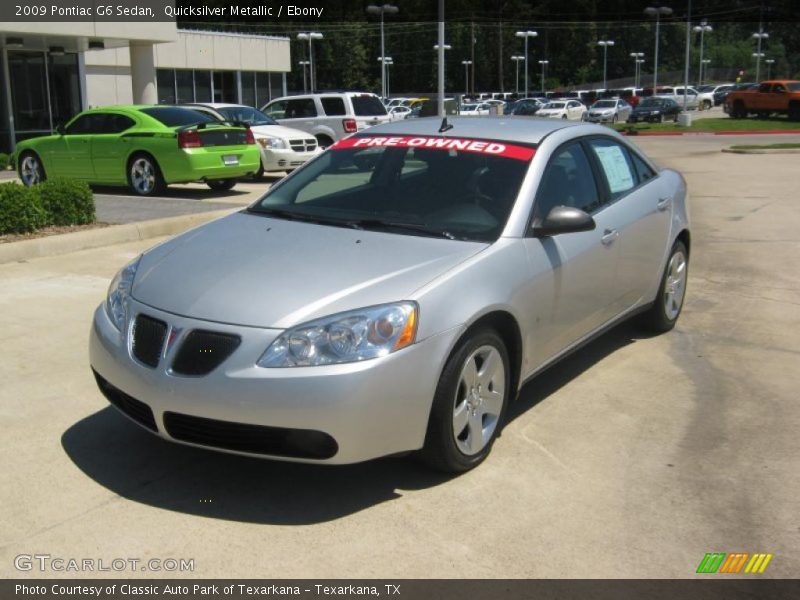 Quicksilver Metallic / Ebony 2009 Pontiac G6 Sedan