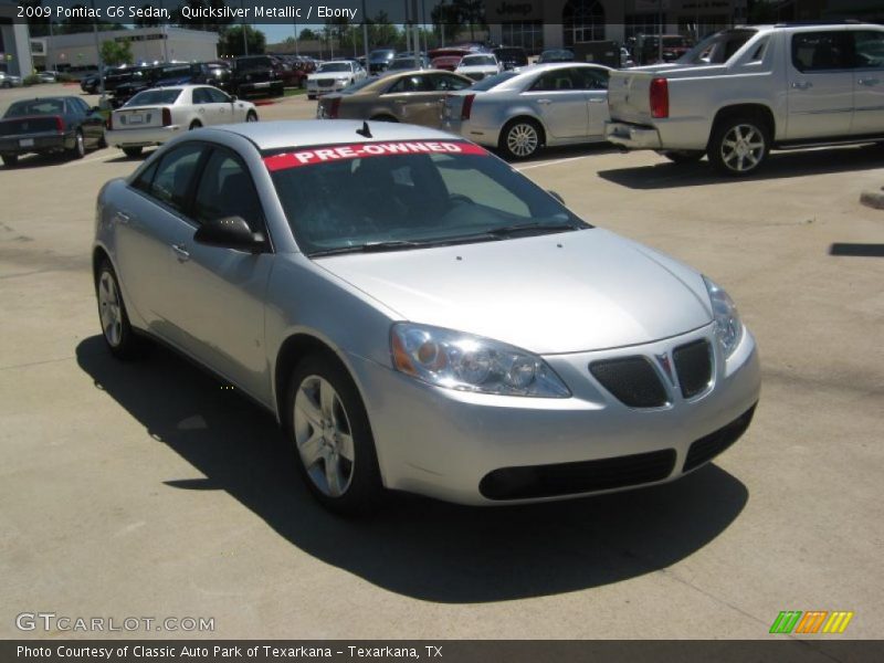 Quicksilver Metallic / Ebony 2009 Pontiac G6 Sedan