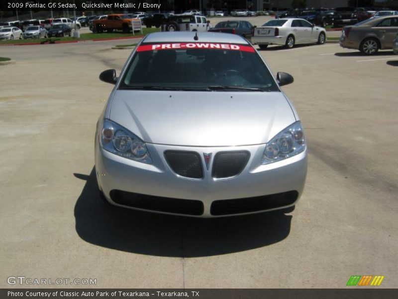Quicksilver Metallic / Ebony 2009 Pontiac G6 Sedan