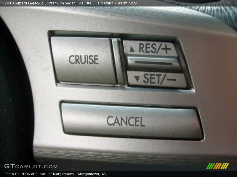 Controls of 2010 Legacy 2.5i Premium Sedan