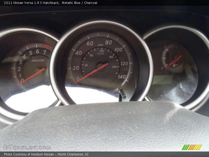 Metallic Blue / Charcoal 2011 Nissan Versa 1.8 S Hatchback