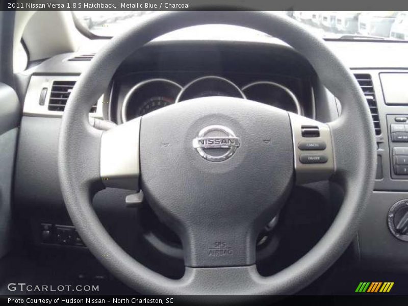 Metallic Blue / Charcoal 2011 Nissan Versa 1.8 S Hatchback