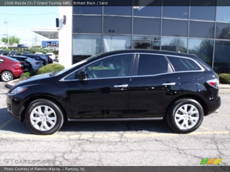 Brilliant Black / Sand 2008 Mazda CX-7 Grand Touring AWD