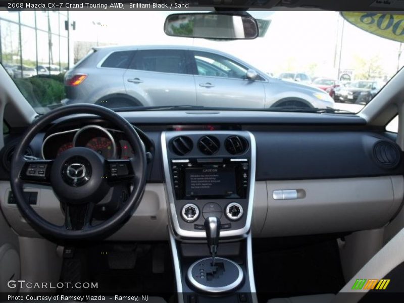 Brilliant Black / Sand 2008 Mazda CX-7 Grand Touring AWD