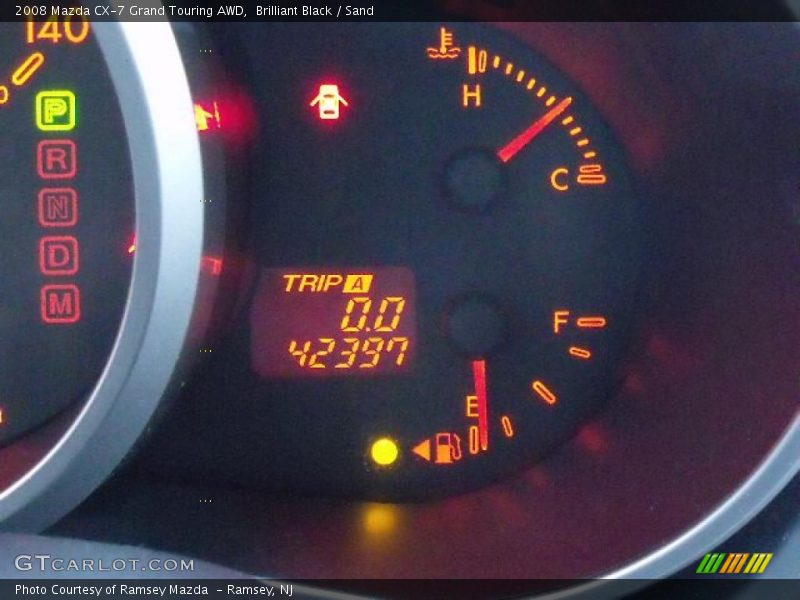 Brilliant Black / Sand 2008 Mazda CX-7 Grand Touring AWD