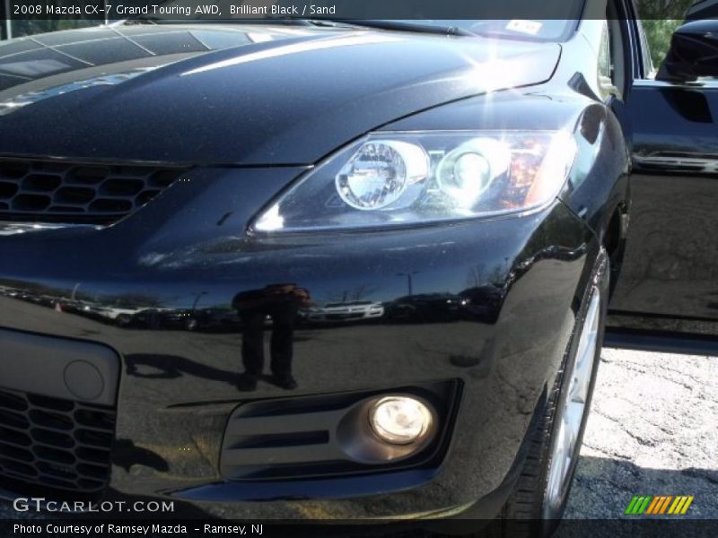 Brilliant Black / Sand 2008 Mazda CX-7 Grand Touring AWD