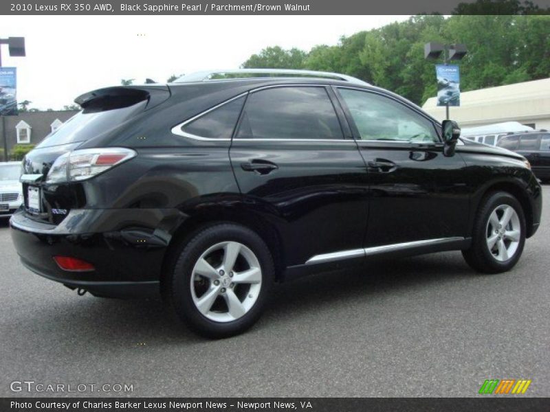 Black Sapphire Pearl / Parchment/Brown Walnut 2010 Lexus RX 350 AWD