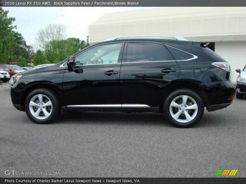Black Sapphire Pearl / Parchment/Brown Walnut 2010 Lexus RX 350 AWD