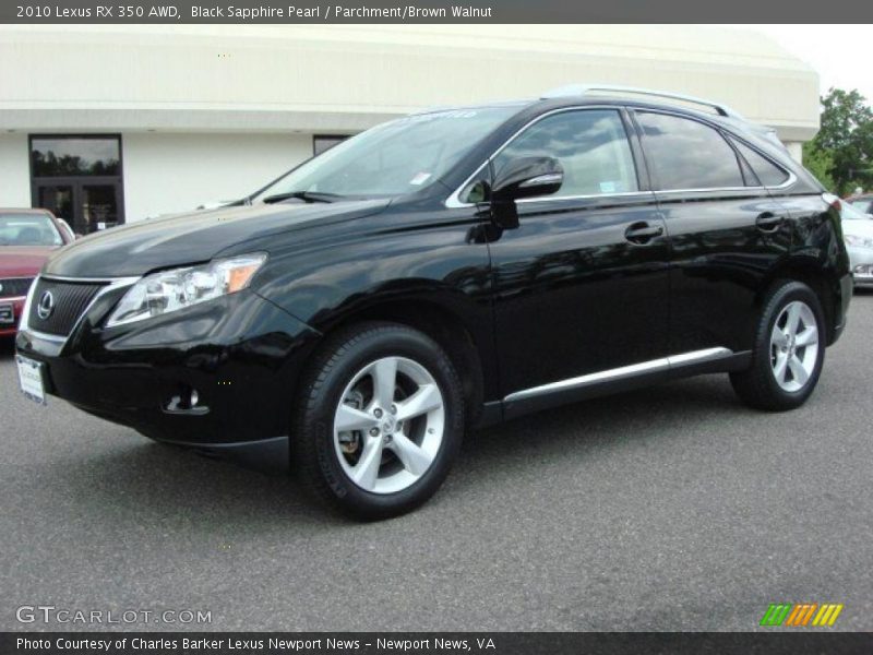 Black Sapphire Pearl / Parchment/Brown Walnut 2010 Lexus RX 350 AWD