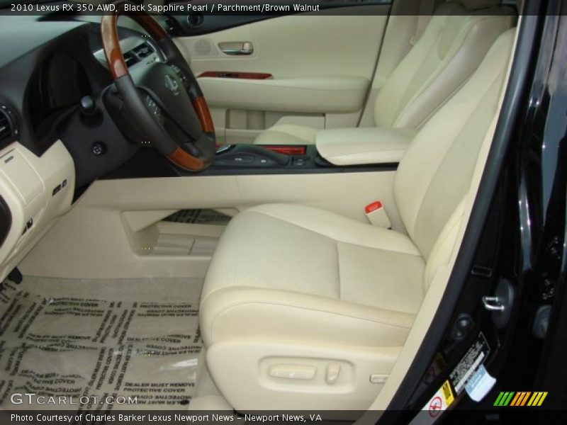 Black Sapphire Pearl / Parchment/Brown Walnut 2010 Lexus RX 350 AWD