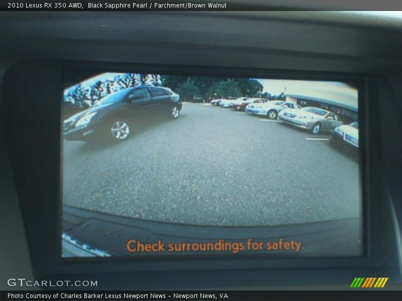 Black Sapphire Pearl / Parchment/Brown Walnut 2010 Lexus RX 350 AWD