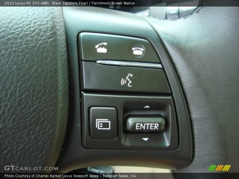 Black Sapphire Pearl / Parchment/Brown Walnut 2010 Lexus RX 350 AWD