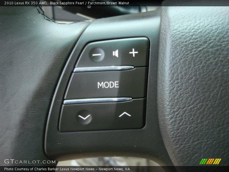Black Sapphire Pearl / Parchment/Brown Walnut 2010 Lexus RX 350 AWD