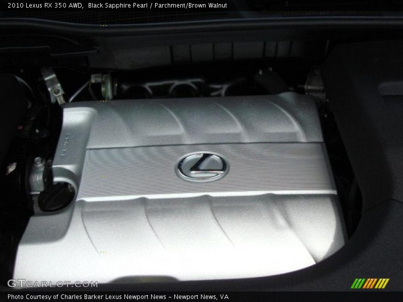 Black Sapphire Pearl / Parchment/Brown Walnut 2010 Lexus RX 350 AWD