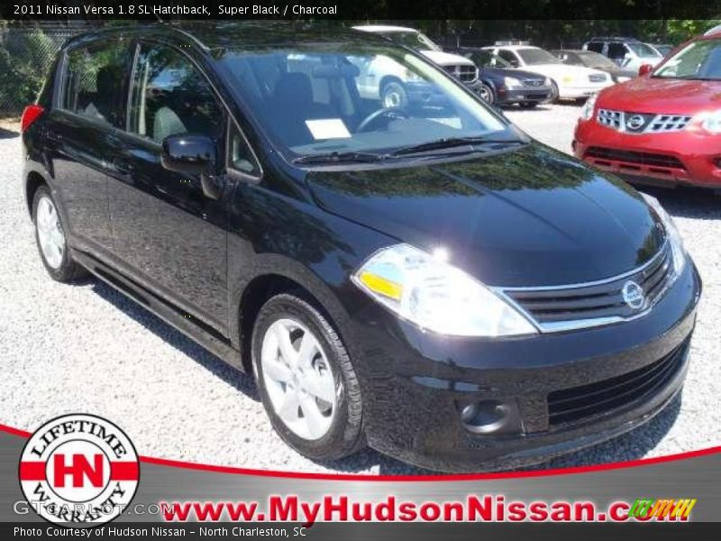 Super Black / Charcoal 2011 Nissan Versa 1.8 SL Hatchback