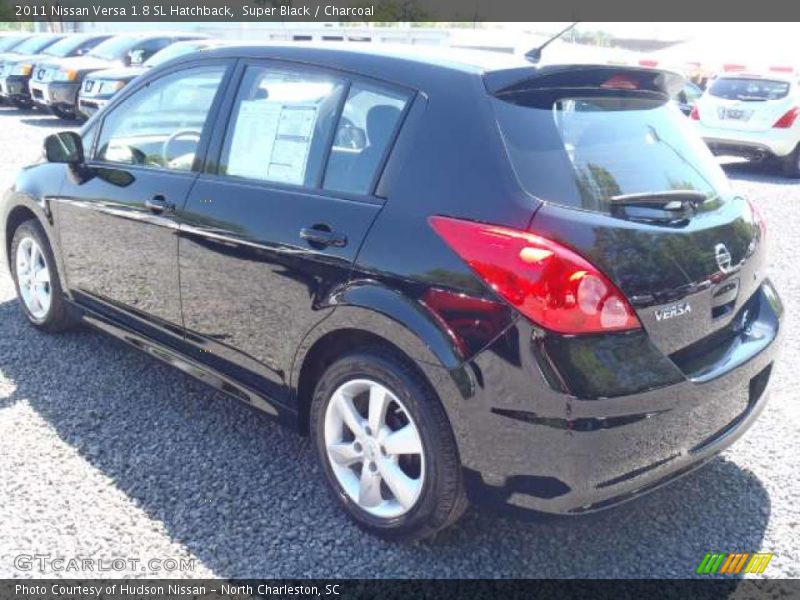 Super Black / Charcoal 2011 Nissan Versa 1.8 SL Hatchback