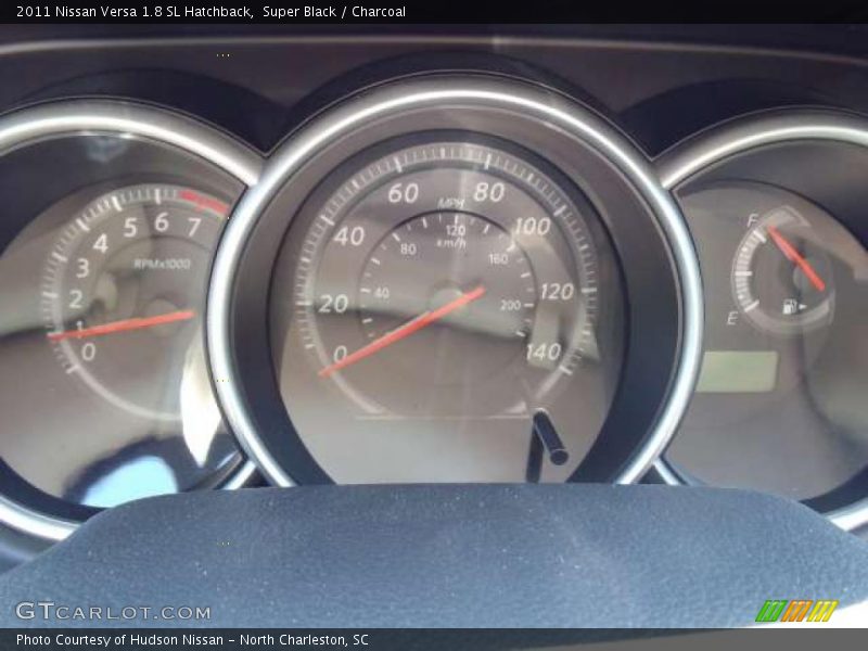 Super Black / Charcoal 2011 Nissan Versa 1.8 SL Hatchback