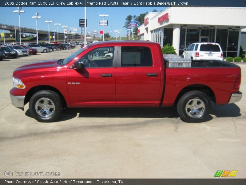  2009 Ram 1500 SLT Crew Cab 4x4 Inferno Red Crystal Pearl