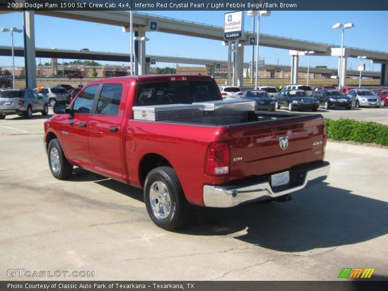 Inferno Red Crystal Pearl / Light Pebble Beige/Bark Brown 2009 Dodge Ram 1500 SLT Crew Cab 4x4