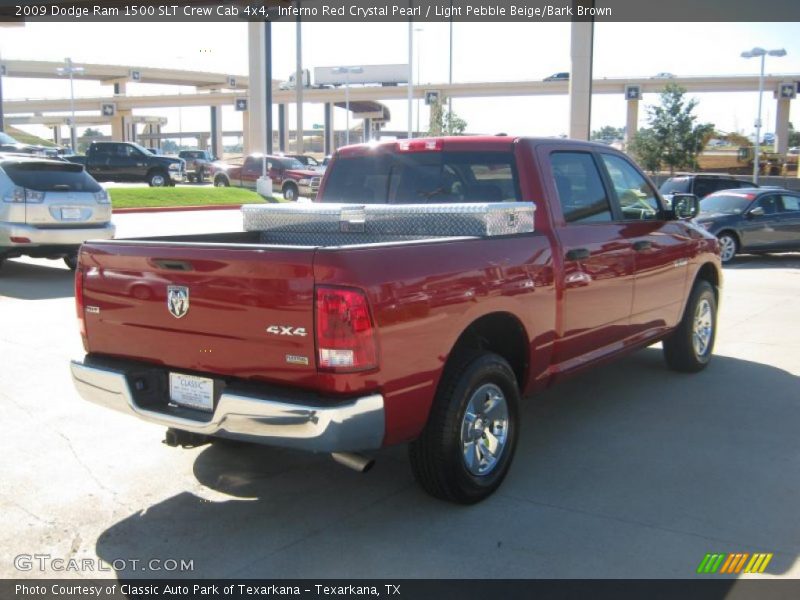 Inferno Red Crystal Pearl / Light Pebble Beige/Bark Brown 2009 Dodge Ram 1500 SLT Crew Cab 4x4