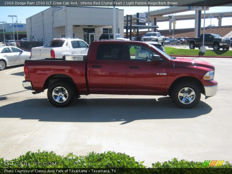 Inferno Red Crystal Pearl / Light Pebble Beige/Bark Brown 2009 Dodge Ram 1500 SLT Crew Cab 4x4