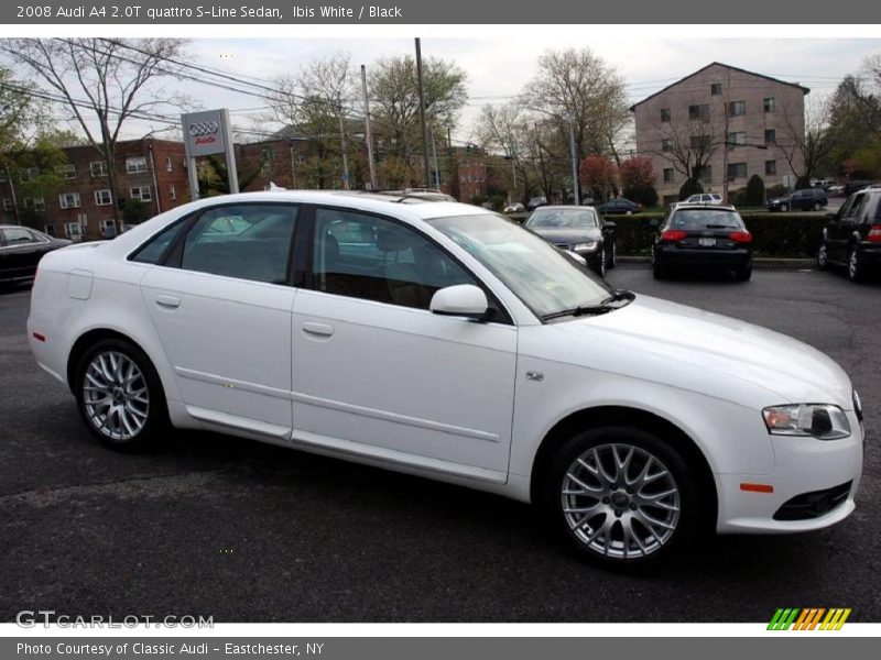 Ibis White / Black 2008 Audi A4 2.0T quattro S-Line Sedan