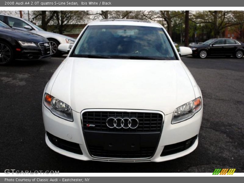 Ibis White / Black 2008 Audi A4 2.0T quattro S-Line Sedan
