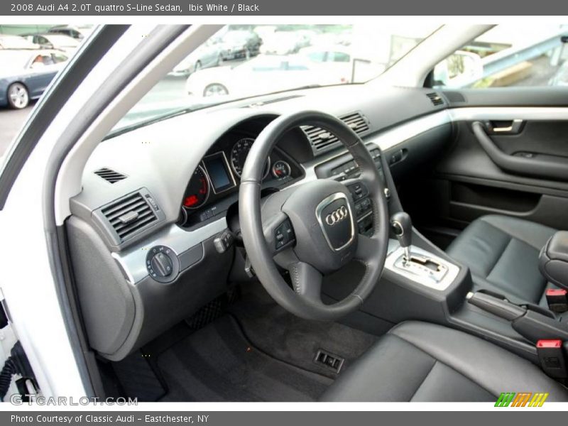 Ibis White / Black 2008 Audi A4 2.0T quattro S-Line Sedan