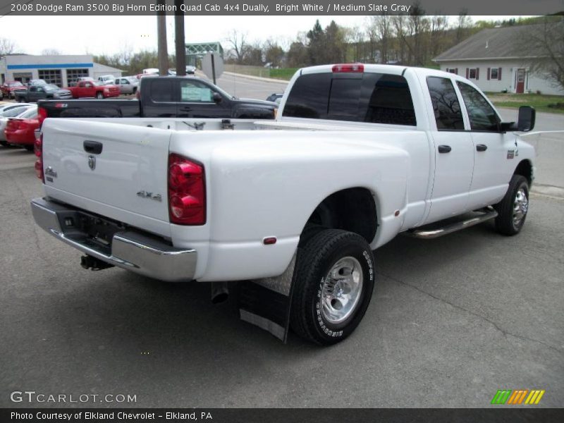 Bright White / Medium Slate Gray 2008 Dodge Ram 3500 Big Horn Edition Quad Cab 4x4 Dually