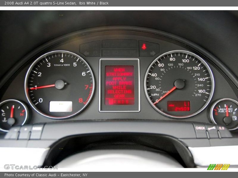 Ibis White / Black 2008 Audi A4 2.0T quattro S-Line Sedan