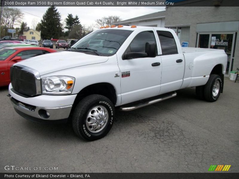 Front 3/4 View of 2008 Ram 3500 Big Horn Edition Quad Cab 4x4 Dually