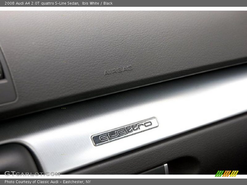 Ibis White / Black 2008 Audi A4 2.0T quattro S-Line Sedan