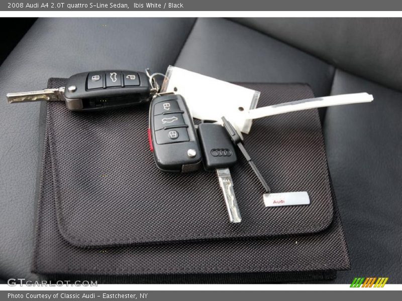 Ibis White / Black 2008 Audi A4 2.0T quattro S-Line Sedan